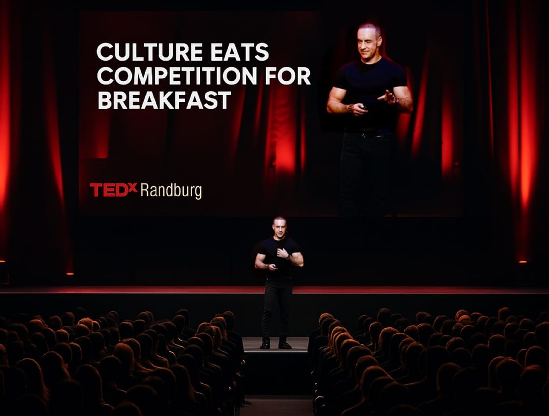 Bryan Adams TEDx talk, Culture Eats Competition for Breakfast